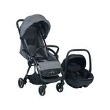 Merkür Bebe Ruby Tek Tuşla Otomatik Katlanan Kabin Boy Travel Sistem Bebek Arabası Gri - Merkür Bebe Guardix İ-Size Oto Koltuğu Ana Kucağı 0-13 Ksiyah