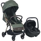 Merkür Bebe Ruby Tek Tuşla Otomatik Katlanan Kabin Boy Travel Sistem Bebek Arabası Yeşil - Merkür Bebe Guardix i-Size Oto Koltuğu Ana Kucağı 0-13 kg Antrasit