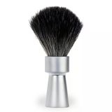 Merkur Tıraş Fırçası 1100 | Siyah Fiber, Sentetik Saç | Mat Krom | Vegan | Alüminyum Sap | Almanya'da Yapıldı