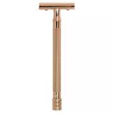 Merkur Tıraş Makinesi 24G | Unisex Jiletli Tıraş Makinesi Pvd Altın | Üç Parçalı Pvd Pembe Altın Düz Kesim Tıraş Makinesi | Kapalı Tarak | Islak Tıraş İçin İdeal | Pirinç Sap | Almanya'da Yapıldı...