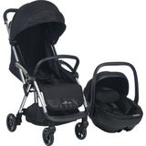 Merkürbebe Ruby Tek Tuşla Otomatik Katlanan Kabin Boy i-Size Travel Sistem Bebek Arabası Siyah - Merkür Bebe Guardix i-Size Oto Koltuğu Ana Kucağı 0-13 kg Siyah