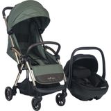 Merkürbebe Ruby Tek Tuşla Otomatik Katlanan Kabin Boy Travel Sistem Bebek Arabası Yeşil - Merkür Bebe Guardix i-Size Oto Koltuğu Ana Kucağı 0-13 kg Siyah