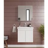 Merlin Mobilya Alnitak 2'li Banyo Dolabi Takimi-65'lik Hilton Lavabo Beyaz