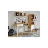 Merlin Mobilya Major 3 Parçalık Bambu Duvara Monte Çalışma Masası Seti