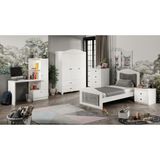Merlin Mobilya Torino Genç Odası Takımı Beyaz MDF Malzemeden Modern Tasarım 5 Parça