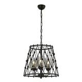 Merlin Modern Avize E27 36w 42cm Metal Siyah Avonni-av-1904-3bsy Boyalı