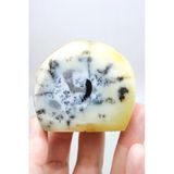Merlinit (Dendritik Opal) - Mavi Kalsedon Ve Bal Opalı Serbest Form | İçgörü Ve Denge Taşı, 117G