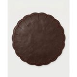 Merlot 2li Deri Amerikan Servis Kahve - 38 x 38 cm - Kahverengi