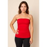 Merlot Straplez Örme Basic Kadın Atlet - Kırmızı - 36