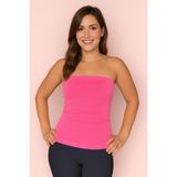 Merlot Straplez Örme Basic Kadın Atlet - Pembe - 36