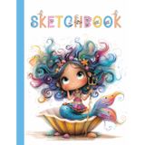 Mermaid Sketchbook for Girls – Drawing Book for Kids: 8.5 x 11 Large Sketchpad, 120 Pages – Sketching, Doodling & Creative Drawing Journal