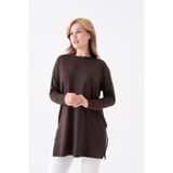 mermaya Premium Kalite, Acı Kahve, Penye Tunik.
