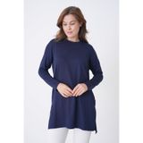 mermaya Premium Kalite, lacivert, Penye Tunik.