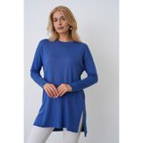 mermaya Premium Kalite, mavi , Penye Tunik.