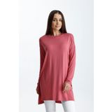 mermaya Premium Kalite, Pembe, Penye Tunik.