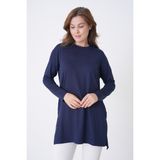 Mermaya Premium Kalite Penye Tunik. - Lacivert - Standart