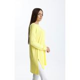 Mermaya Premium Kalite Penye Tunik - Sarı - Standart