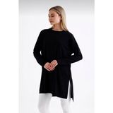 Mermaya Premium Kalite Penye Tunik. - Siyah - L - XL