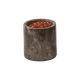 Mermer Baharatlık 8x8 cm Mermer Tuzluk Masaüstü Baharatlık Kahverengi