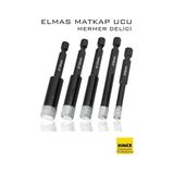 Mermer Delme Elmas Matkap Ucu - 5'Li Porselen Karo Seramik Taş, Cam, Granit İçin Elmas Matkap Uçları