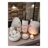 Mermer Desen 11 Parça Beton Banyo Seti,Tuvalet Wc,Çöp Kova,Sabunluk ,Diş Fırçalığı,Tepsi,Aksesuar TR2099