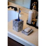 Mermer Desen Beton Banyo Seti Diş Fırçalık Sabunluk TR2115