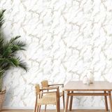 Mermer Desen Duvar Kağıdı | BETA, 1109-1, Beyaz, Elyaf Taban (Non-Woven), Vinil kaplı, Silinebilir Yüzey / 1.06x15.6 m - 16.5 m², Yüksek Kalite