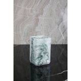 Mermer Desenli Beton Diş Fırçalık - Yeşil - En: 6 cm ; Boy: 6 cm ; Yükseklik: 9 cm