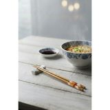 Mermer Desenli Lüks Bambu Yemek Çubuğu -Uzak Doğu Mutfağı Için Estetik ve Modern Chopstick Turuncu