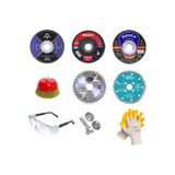 Mermer İnox Ahşap Metal Kesici Kesme Spiral Taşlama 9 Parça