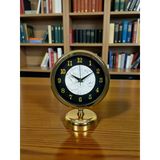 Mermer Işıltısı Gold 25 X 20 Cm Metal Masa Saati