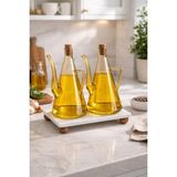 Mermer Stantlı Glazzy Düz Tasarım Yağdanlık 750 ml +750 ml Amber
