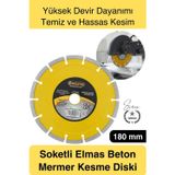 #Mermerkesici 180 Mm Soketli Elmas Beton Kesme Diski Profesyonel Mermer Seramik Taş Fayans Granit