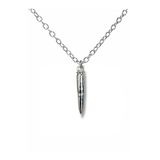 Mermi (Kurşun) Figürlü Kolye – Gümüş Renk Askeri Tarz Unisex Metal Takı