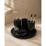 Mermosa Banyo Seti 5'li Doğal Mermer Alexander Black