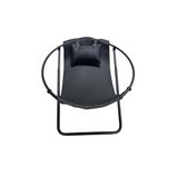 Mern Living Deri Katlanır Sandalye - Lüks Papasan Sandalye, Sling Accent Sandalye, Veranda, Bahçe, Plaj, Oturma Odaları ve Yatak Odaları için Yuvarlak Tabak Sandalyesi, Modern Mobilya (Suni Deri,