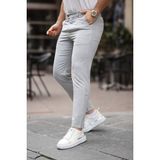 Mero Life Erkek Açık Gri Italyan Kesim Slimfit Kumaş Pantolon - 33