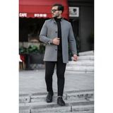Mero Life Erkek Gri Kaşe Kaban Uzun Kol, Slim Fit, Yerli Üretim, Kışlık Özellikler