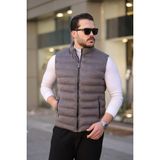 Mero Life Erkek Gri Nubuk Süet Şişme Yelek - 2XL