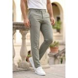 Mero Life Erkek Haki Italyan Kesim Slim Fit Kaliteli Esnek Likralı Bilek Boy Kumaş Pantolon Haki