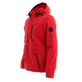 Mero Life Erkek Kırmızı Kapüşonlu Outdoor Su Ve Rüzgar Geçirmez Softshell Spor Mont