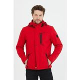 Mero Life Erkek Kırmızı Kapüşonlu Su Ve Rüzgar Geçirmez Softshell Mont