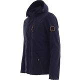 Mero Life Erkek Lacivert Kapüşonlu Outdoor Su Ve Rüzgar Geçirmez Softshell Spor Mont