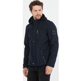 Mero Life Erkek Lacivert Kapüşonlu Su Ve Rüzgar Geçirmez Softshell Mont