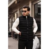 Mero Life Erkek Siyah Nubuk Süet Şişme Yelek - 3XL