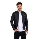 Mero Life Erkek Siyah Yeni Sezon Deri Ceket Mont 2XL Mero-603NM