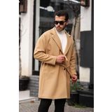 Mero Life Erkek Vizyon Kemerli Oversize Rahat Kesim Kaşe Kaban