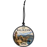 Meröka Balıkesir Şehri Tasarımlı Oto Kokusu,araba Kokusu,oto Aksesuarı ve Dikiz Ayna Süsü