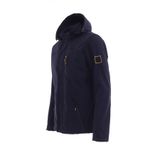 MeroLife Mero Life Erkek Lacivert Kapüşonlu Outdoor Su Ve Rüzgar Geçirmez Softshell Spor Mont S Mero-465NM