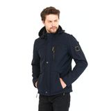 MeroLife Mero Life Erkek Lacivert Kapüşonlu Su Ve Rüzgar Geçirmez Softshell Mont M Mero-65NM